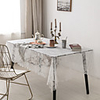 Table Cloth Lace Dust-proof Lace Solid Colored Table Cover Table Decorations For Desk Rectangular 150180/150220 Cm Pure White 1 Pc