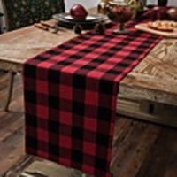 Table Runner Cotton Water Resistant Country Lattice Tabel cover Table decorations for Daily rectangule White 1 pcs