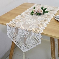 Table Runner Hollow Out Lace Tasse Dust-proof Classic Table Cover Table Cloth Stain-proof Washable Decorative Oblong Table cover for Kitchen Dining Room miniinthebox