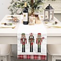 Table Runner Linens Christmas Contemporary Holiday Table Cover Table Decorations For Christmas Rectangular 33180 Cm White 1 Pc