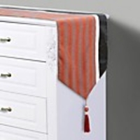 Table Runner Modern Chinese Home Furnishing Model Room Desk Coffee Table Table Flag Table Mat High-grade Polyester Jacquard PU Splicing Tablecloth