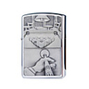 Table Tennis Metal Oil Lighter (Silver)
