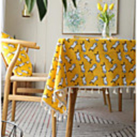 Tablecloth Cloth Art Cotton And Linen Small Fresh Anti-scalding Coffee Table Pad Tablecloth