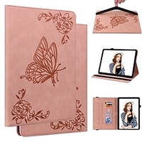 Tablet Case Cover For Lenovo Fire HD 10 / Plus 2021 Fire HD 8 / Plus 2020 Fire HD 10 2019/2017 Fire HD 8 (2017) Card Holder with Stand Flip Butterfly Solid Colored TPU PU Leather miniinthebox