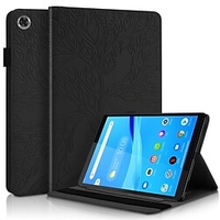 Tablet Case Cover For Lenovo Tab P11 / Plus Tab P11 Pro Tab M10 HD M10 FHD Plus Tab M8 (FHD / HD) Pencil Holder Card Holder with Stand Wood Grain Solid Colored Genuine Leather miniinthebox