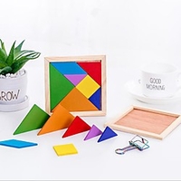 Tangram Jigsaw Puzzle Wooden Puzzle Large Size 1 pcs Kid