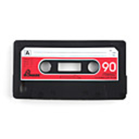 Tape Shape Protective Silicon Case for Iphone4 (Black)