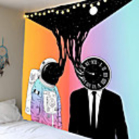 Tapestry wall hanging art deco blanket curtain picnic table cloth hanging home bedroom living room dormitory decoration abstract creative astronaut