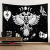 Tarot Divination Tapestry Art Deco Blanket Curtain Hanging Home Bedroom Living Room Decoration Bohemian Hippie Black Cat Skull miniinthebox