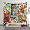 Tarot Divination Wall Tapestry Art Decor Blanket Curtain Hanging Home Bedroom Living Room Decoration Mysterious Bohemian miniinthebox