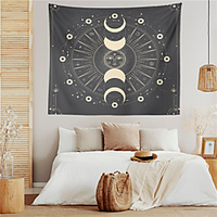 Tarot Divination Wall Tapestry Art Decor Blanket Curtain Hanging Home Bedroom Living Room Decoration Mysterious Bohemian miniinthebox