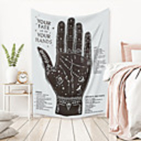 Tarot Divination Wall Tapestry Art Decor Blanket Curtain Picnic Tablecloth Hanging Home Bedroom Living Room Dorm Decoration Mysterious Bohemian Hand Fate
