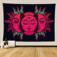 Tarot Divination Wall Tapestry Art Decor Blanket Curtain Picnic Tablecloth Hanging Home Bedroom Living Room Dorm Decoration Mysterious Bohemian Moon Sun Star