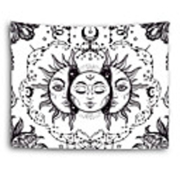 Tarot Divination Wall Tapestry Art Decor Blanket Curtain Picnic Tablecloth Hanging Home Bedroom Living Room Dorm Decoration Mysterious Bohemian Moon Sun Star