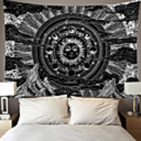 Tarot Divination Wall Tapestry Art Decor Blanket Curtain Picnic Tablecloth Hanging Home Bedroom Living Room Dorm Decoration Mysterious Bohemian Polyester Sun