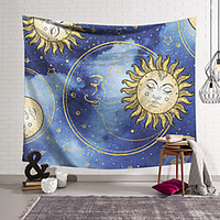 Tarot Wall Tapestry Art Decor Blanket Curtain Hanging Home Bedroom Living Room Decoration Starry Sky Sun And Moon God
