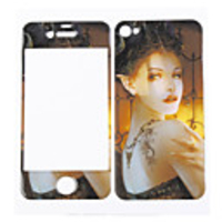 Tattoo Girl Crystal Epoxy Sticker for iPhone4G