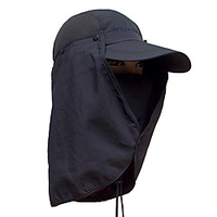 TCAHCC Hiking Hat Flap Hat Fishing Cap UV 360° Solar Protection Breathable Quick Dry Anti-Mosquito Removable Neck Face Flap Cover Caps Spring Summer Men
