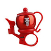 Teapot Shaped Aluminum Bicycle Mounted Bell (Red)