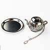 Teapot Tea Infuser with Mini Plate Stainless Steel Strainer Filter