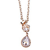 Teardrop-Shaped Crystal Pendant Alloy Necklace(Golden)