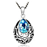 Tears Of The Sea Hollow-Out Crystal And Zircon Necklace