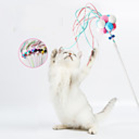 Teaser Feather Toy Interactive Toy Cat Toys Set Cat Pet Toy 1pc Pet Exercise Releasing Pressure Plastic Gift