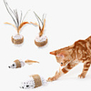 Teaser Feather Toy Interactive Toy Cat Toys Set Cat Pet Toy 1pc Pet Exercise Releasing Pressure Plush Gift