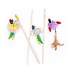 Teaser Feather Toy Interactive Toy Cat Toys Set Cat Pet Toy 1pc Pet Exercise Releasing Pressure Wood Gift