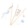 Teaser Feather Toy Interactive Toy Cat Toys Set Cat Pet Toy 1pc Pet Exercise Releasing Pressure Wood Gift