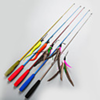 Teaser Feather Toy Interactive Toy Cat Toys Set Cat Pet Toy 1pc Retractable Pet Exercise Releasing Pressure Plastic Gift