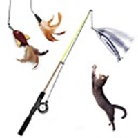 Teaser Feather Toy Interactive Toy Cat Toys Set Cat Pet Toy 1pc Retractable Pet Exercise Releasing Pressure Plastic Gift