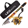 Telescopic Fishing Rod and Reel Combo Carbon Fiber Fishing Pole and Reel with Carrier Bag 1.8/2.1/2.4/2.7/3.0/3.6m for Sea Fishing Saltwater and Freshwater miniinthebox