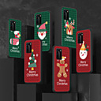 Tempered Glass Christmas Mirror Case for Huawei P20 P30 P40 / Mate 20 30 / Honor 9X 10i 20i / Nova 5 / Y9 2019 Shockproof Protective Case Cover