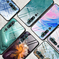 Tempered Glass Marble Mirror Case for Xiaomi Mi 9 10 Pro / Redmi Note 5 6 7 8 9 Pro / Redmi K20 K30 / Redmi 8A 9A Shockproof Protective Case Cover