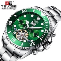 Tevise Mechanical Watch for Men Analog Automatic self-winding Stylish Formal Style Waterproof Calendar Noctilucent Alloy Alloy Fashion miniinthebox