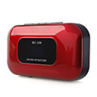 TF Card Reader MP3 Player Card Reader Speaker for Phone iPhone iPad PC PSP CD DVD MP3 Player Red