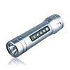 TF/Micro SD Card Reader MP3 Player with Loud Speaker and LED Flashlight(Silver)