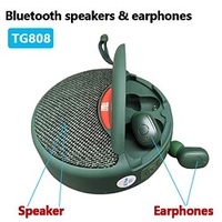 TG808 2 in 1 True Wireless Earbuds with Bluetooth Speaker Bluetooth5.0 Stereo with Charging Box Built-in Mic for Apple Samsung Huawei Xiaomi MI Yoga Everyday Use Traveling Mobile Phone miniinthebox