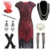 The Great Gatsby 1920s 1930s The Great Gatsby Vacation Dress Flapper Dress Outfits Party Costume Flapper Headband Women