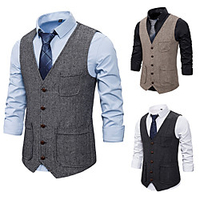The Great Gatsby 1920s Vintage Masquerade Vest Waistcoat Outerwear Men