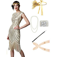 The Great Gatsby 1920s Vintage Vacation Dress Flapper Dress Outfits Masquerade Prom Dress Women