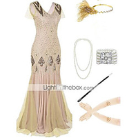 The Great Gatsby 1920s Vintage Vacation Dress Flapper Dress Outfits Masquerade Prom Dress Women