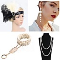 The Great Gatsby Charleston 1920s The Great Gatsby Costume Accessory Sets Flapper Headband Women