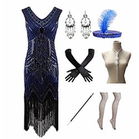 The Great Gatsby Charleston Roaring 20s 1920s Cocktail Dress Vintage Dress Flapper Dress Prom Dress Prom Dresses Women