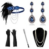 The Great Gatsby Charleston Vintage 1920s The Great Gatsby Roaring 20s Gloves Headpiece Flapper Headband Women