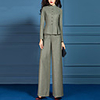 The Great Gatsby Retro Vintage 1950s Elegant Coat Pants Outfits Women