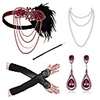 The Great Gatsby Vintage 1920s The Great Gatsby Gloves Necklace Flapper Headband Women