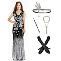 The Great Gatsby Vintage 1920s Vacation Dress Flapper Dress Outfits Masquerade Women