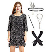 The Great Gatsby Vintage 1920s Vacation Dress Flapper Dress Outfits Masquerade Women